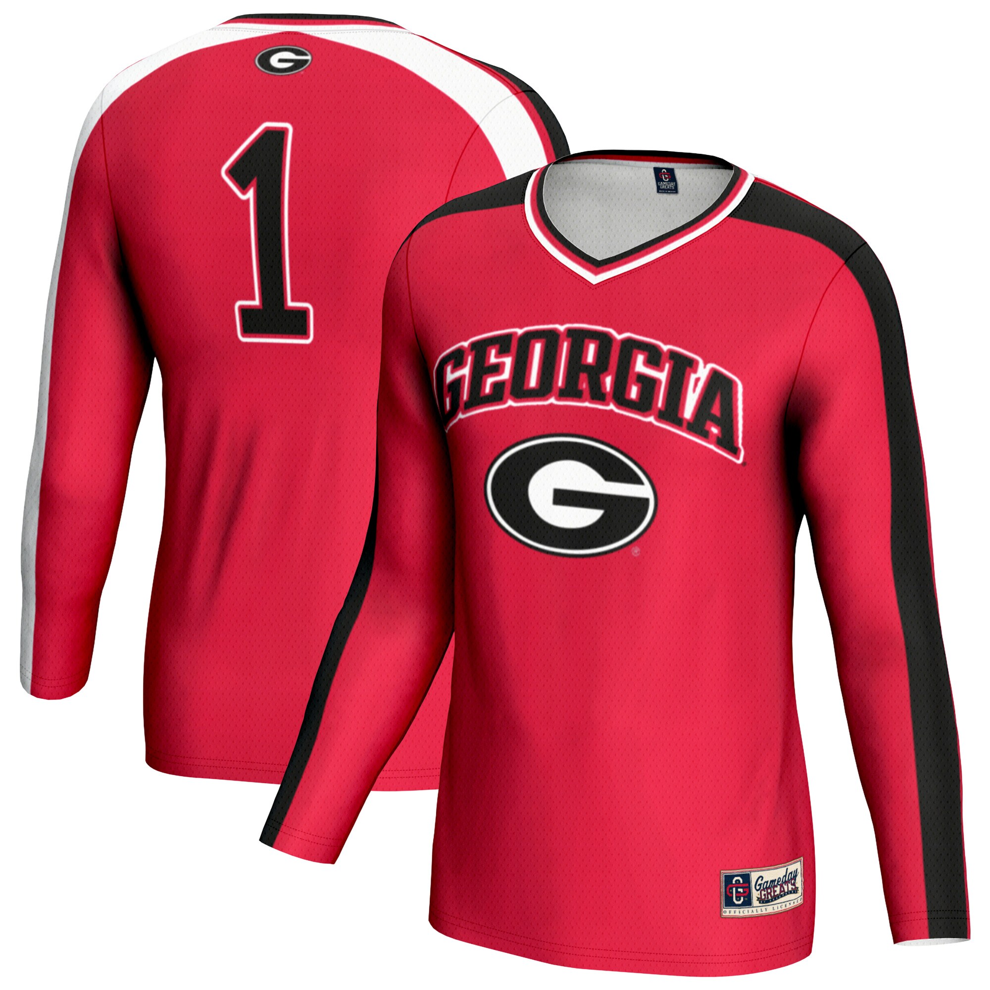[DDG] Georgia Bulldogs GameDay Greats Unisex #1 Lightweight Volleyball Fashion Jersey - Red
