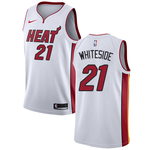 MIA White Nike M. Heat #21 NBA Jersey NBA Fan Apparel NBA Fan Apparel