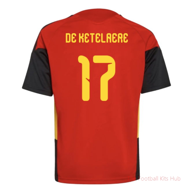 2026-2027 Belgium Training Jersey (Red) - Kids (De Ketelaere 17)