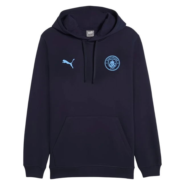 2025-2026 Man City FtblESS Fleece Hoody (Navy)