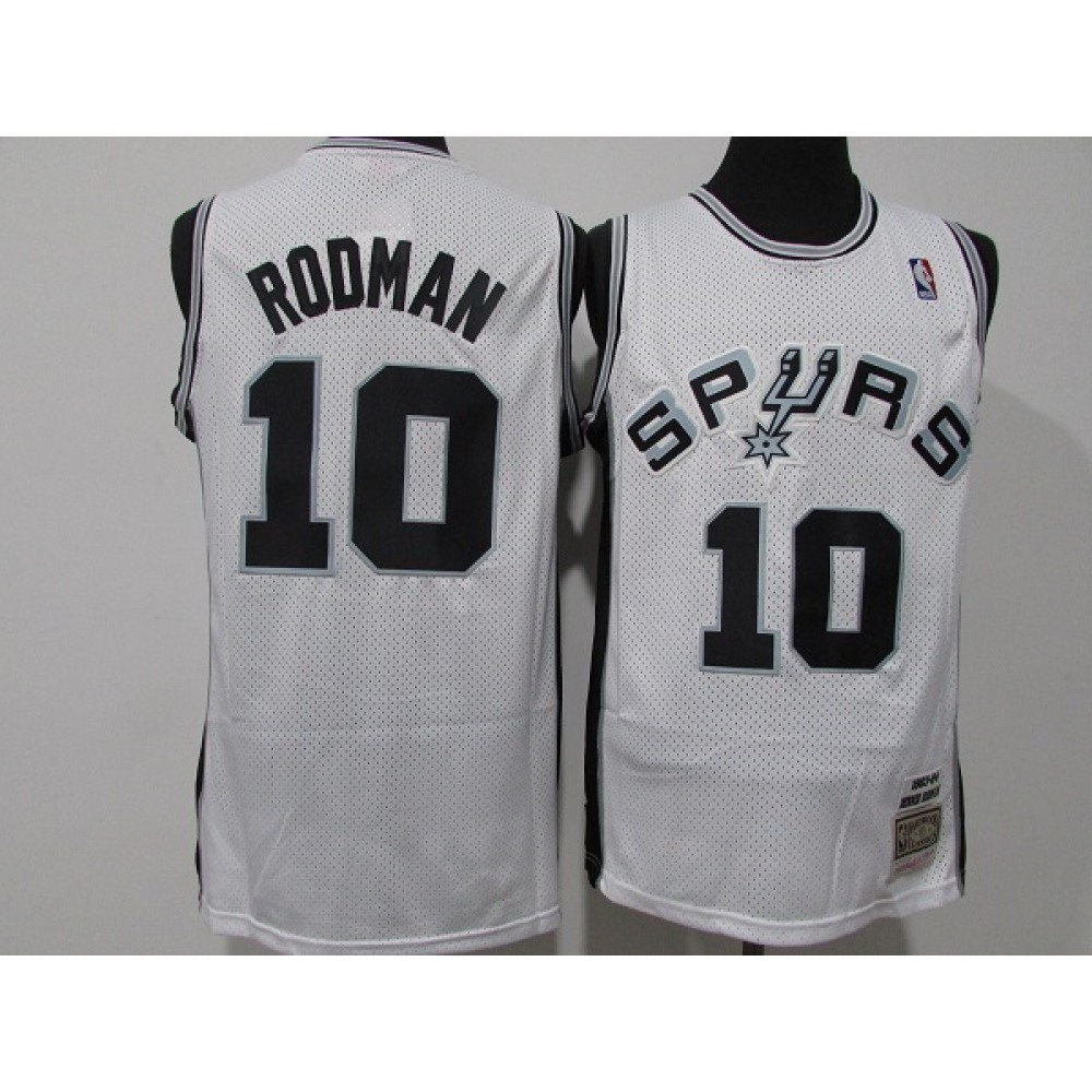 Durable Men's San Antonio Spurs #10 Dennis White Basketball Jersey