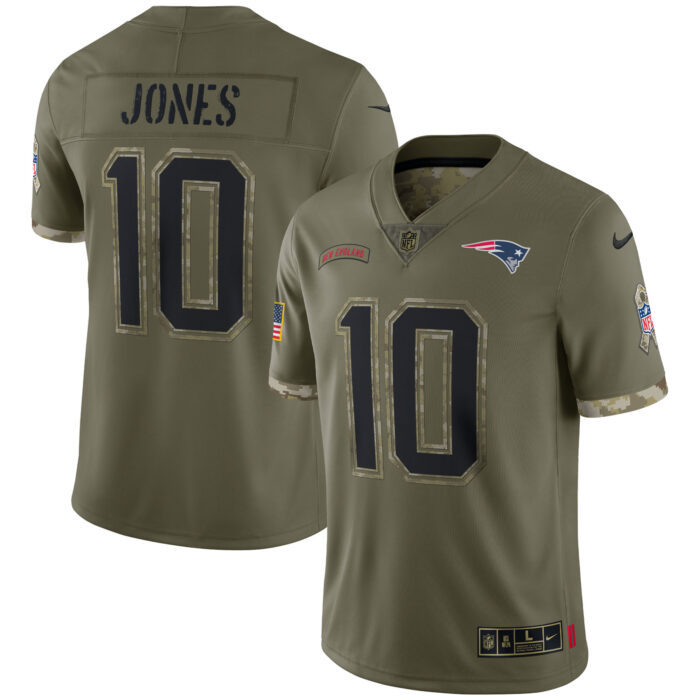 Men's New England Patriots Nike Olive 2022 Salute To Servi...