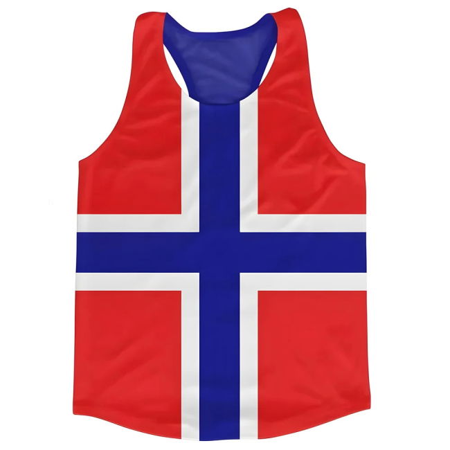 Norway Flag Running Vest Euro Euro Netherlands Official