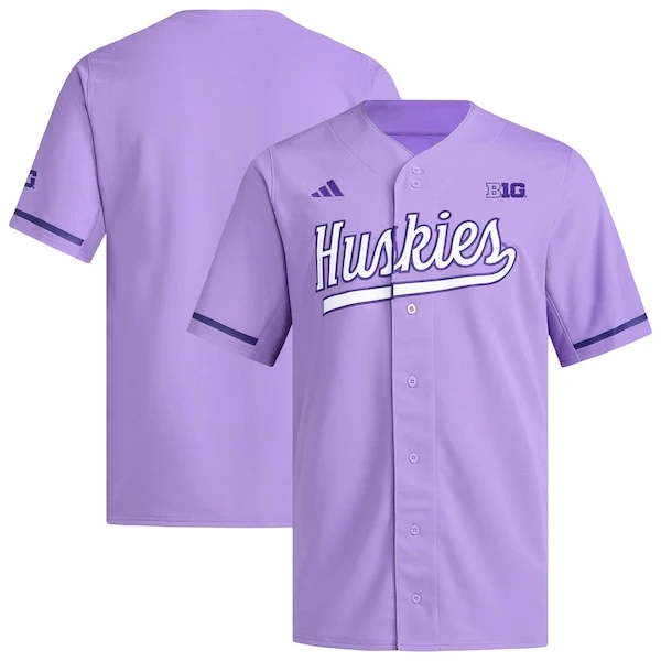 [DDG] Youth Washington Huskies Replica Baseball Jersey - Purple
