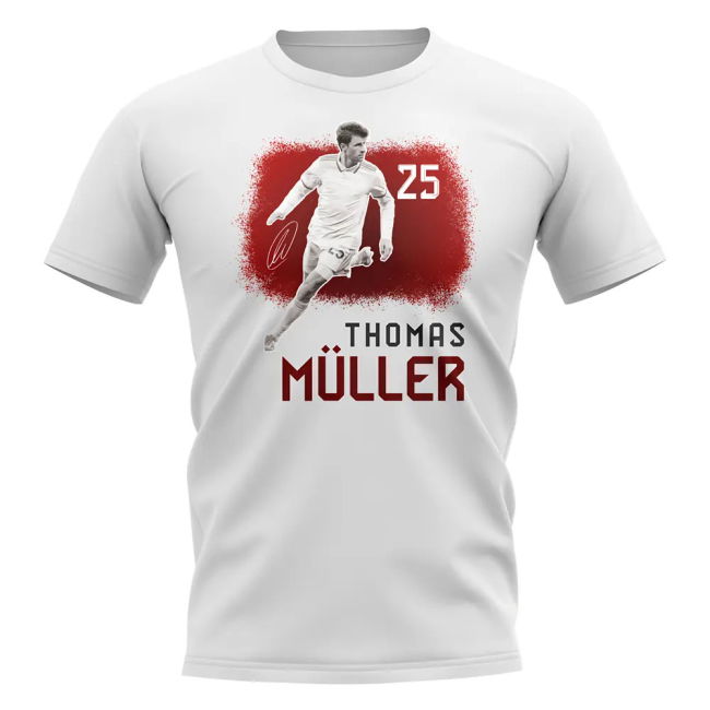 Thomas Muller 25 Bayern Munich Signature football T-Shirt (Unisex