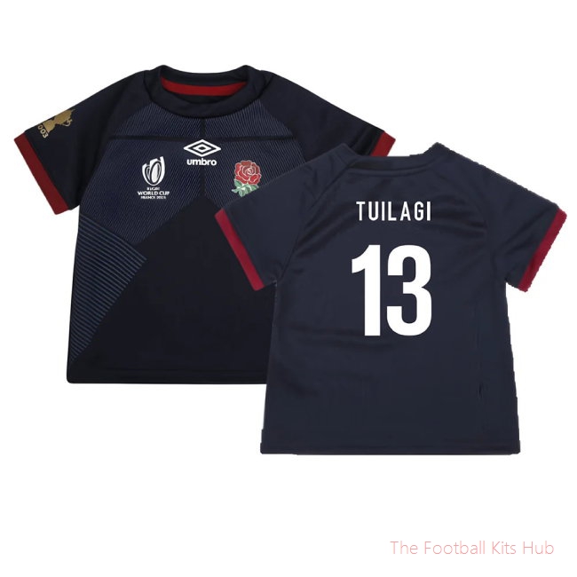 England RWC 2023 Alternate Replica Rugby Baby Shirt (Tuilagi 13)