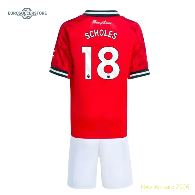 Man Utd Scholes Comfortable Mini Jersey Kids-safe Technology Quick-dry