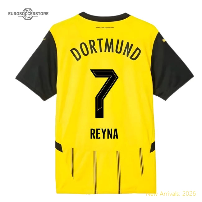 High-quality 2024-2025 Borussia Dortmund Home Shirt (reyna 7)