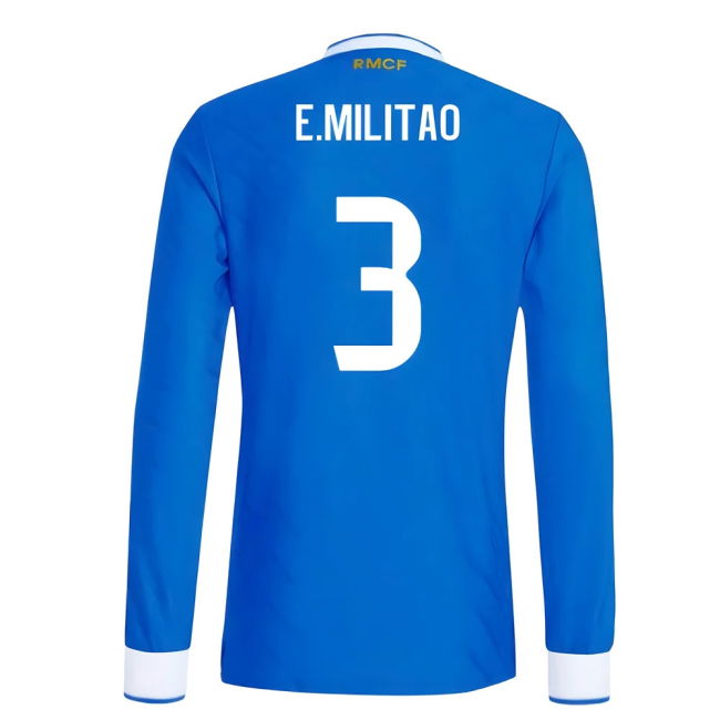 2025-2026 RM Third Football Shirt (E.Militao 3) Stretch Fabric