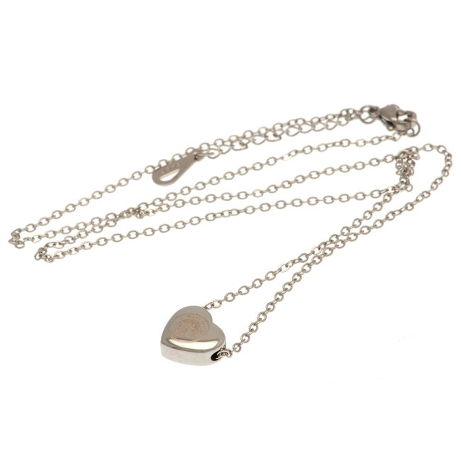 Best Value Manchester City FC Stainless Steel Heart Necklace 2024-2...