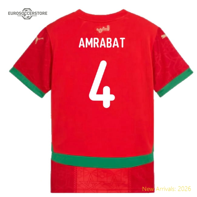 2024-2025 Football Team Kids Safe Jersey Amrabat Performance Fabric