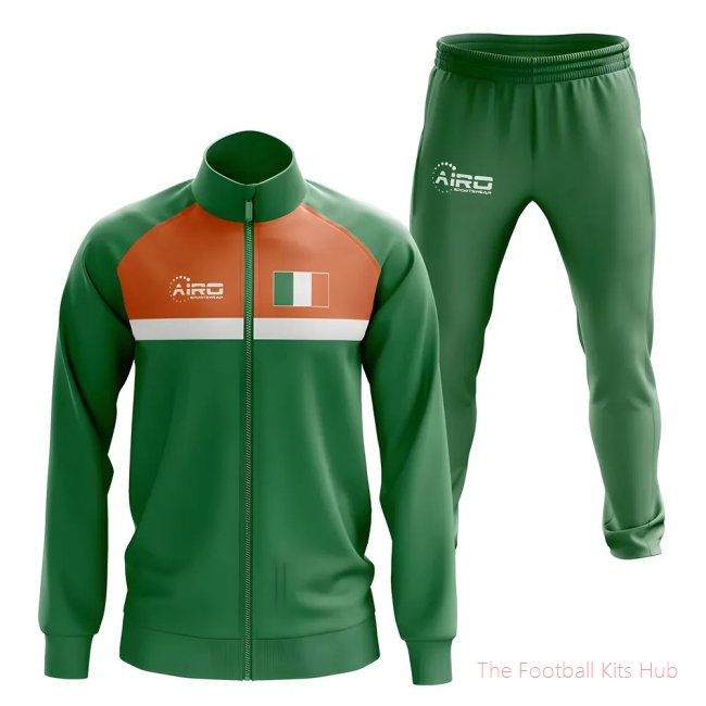 Men Ireland Concept Football Tracksuit (Green)