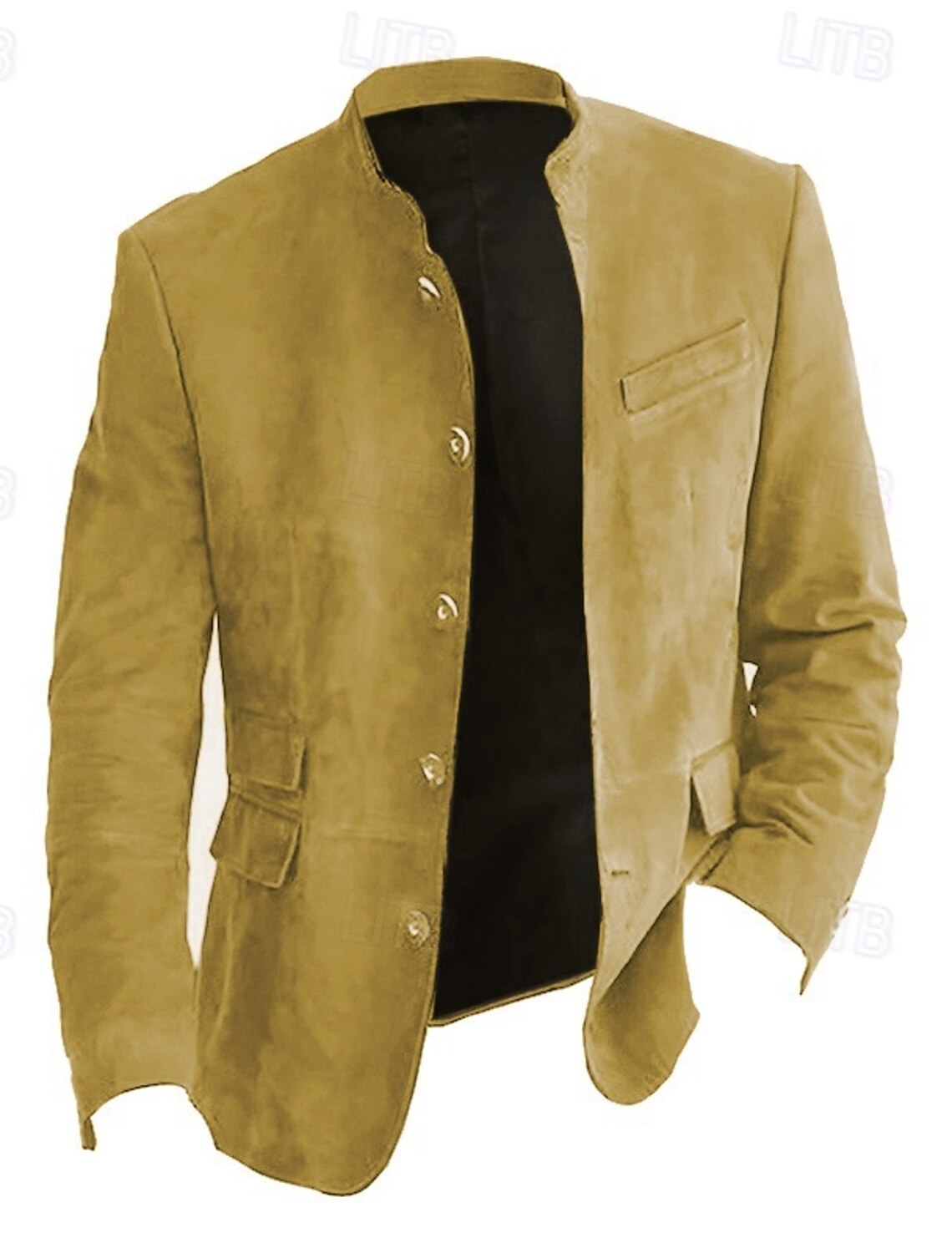 Men's Lightweight Jacket Casual Faux Suede Going out Soft Buckle