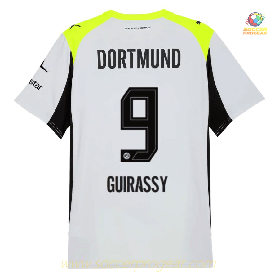 Football Team Jersey BVB Dortmund Away 2025-26 Edition Guirassy