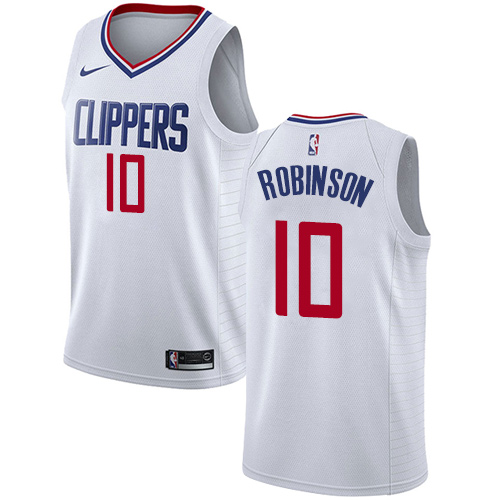 Nike Los Angeles Clippers #10 Jerome Robinson White NBA Swingman Association Edition Jersey Mens