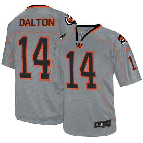 Official NFL CIN Bengals #14 Andy Dalton Team Color Lights Out Jersey