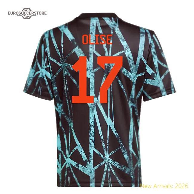 2024-2025 Bayern Munich Pre-Match Shirt (Black) - Kids (Olise 17)