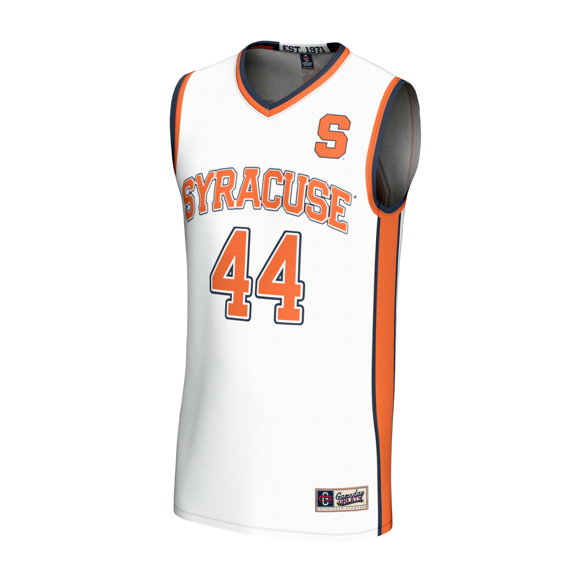 [NJP] Syracuse Orange GameDay Greats Unisex Lightweight Collegiate Basketball Fashion Jersey - White