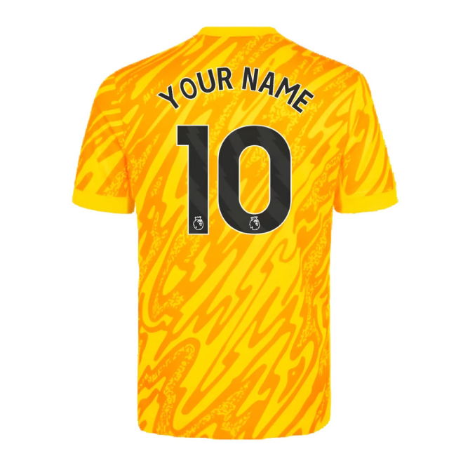 2024-2025 Tottenham Hotspur Goalkeeper Home Shirt (Yellow) (Your Name)