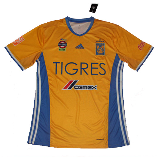 Professional Grade Tigres Home 201617 5 Stars Soccer Jersey Shirt