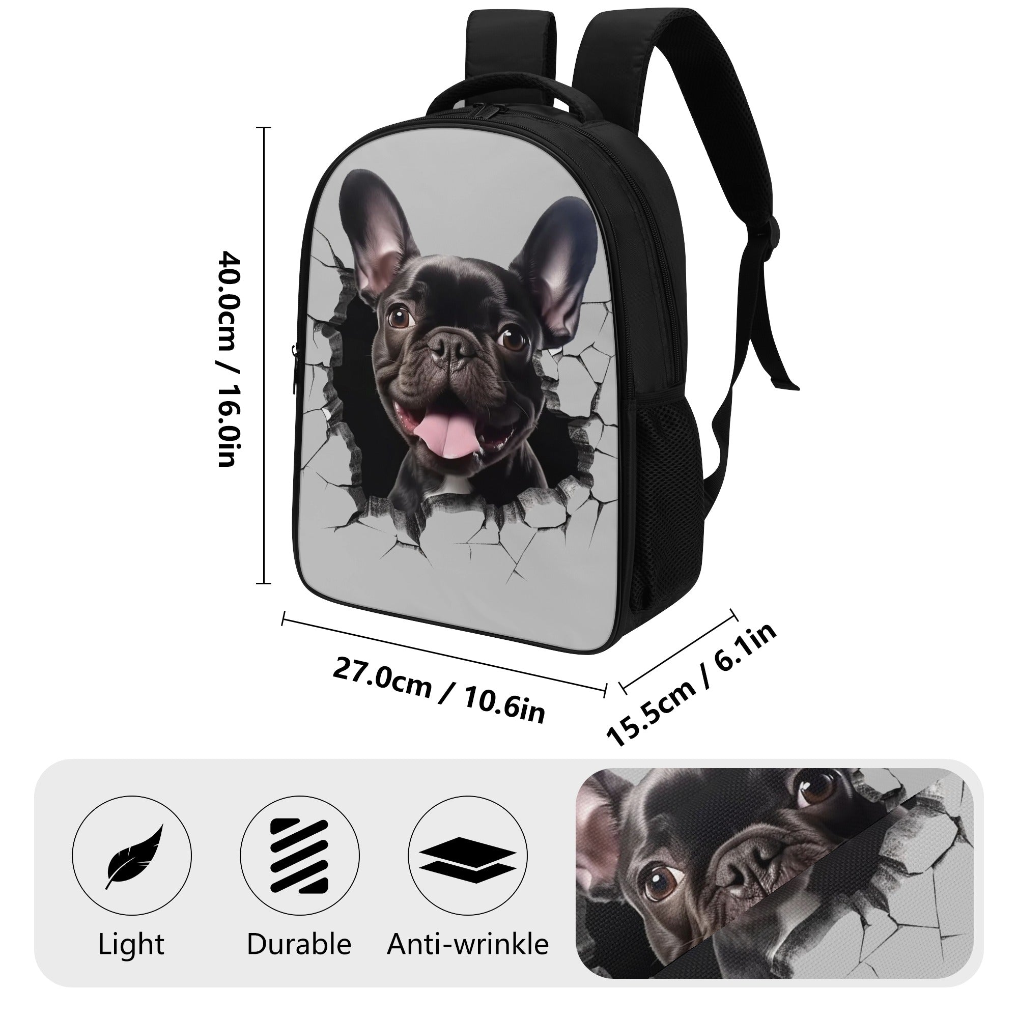 The Smile - Comfortable 16 Inch Dual Compartment Backpack Paw Protection