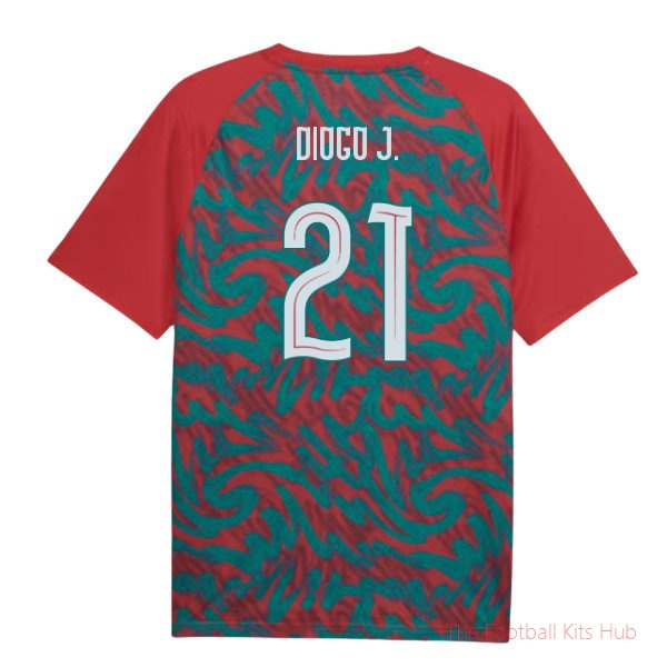 [EFS] 2026/27 Portugal Warm Up Jersey (Red) (Diogo J. 21)