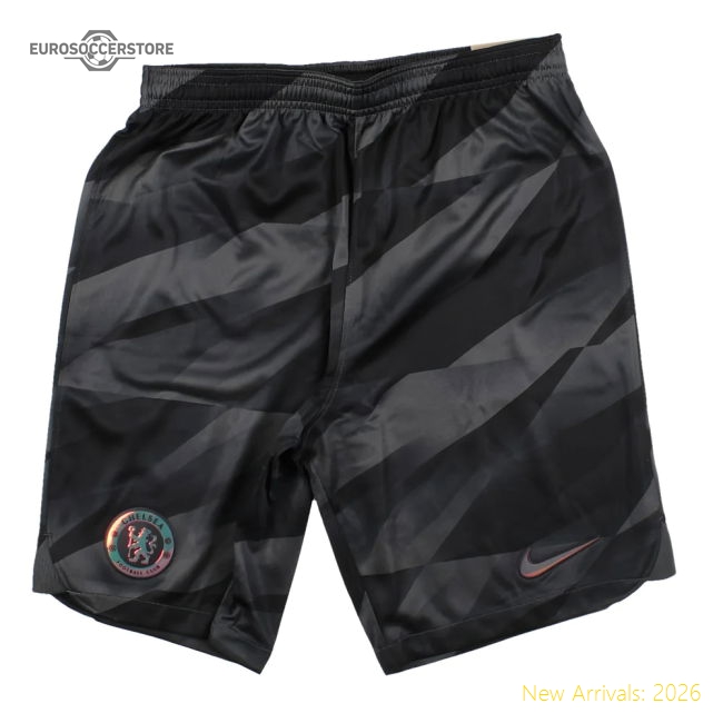 2023-2024 Chelsea Home Goalkeeper Shorts (Black) - Kids