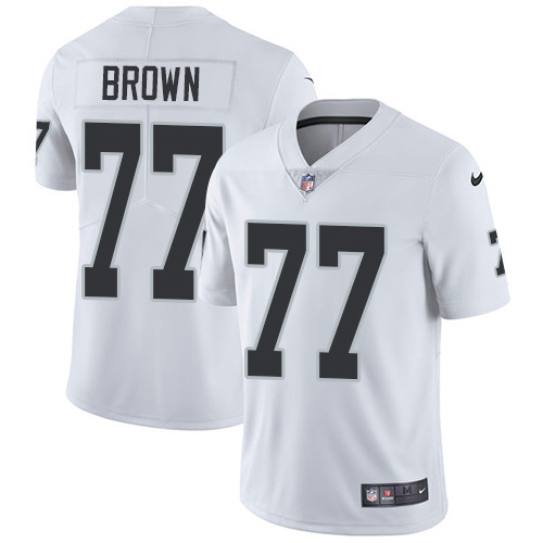 NFL O R Raiders #77 Trent Brown Brown Limited Jersey - -v8