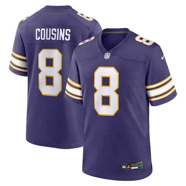 None Kirk Cousins Game Jersey - Purple | NFL Player Jersey | NFL Footb