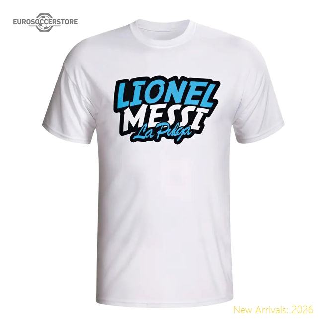 Lionel Messi Comic Book T-shirt (white) - 8-time Ballon Dor Winner
