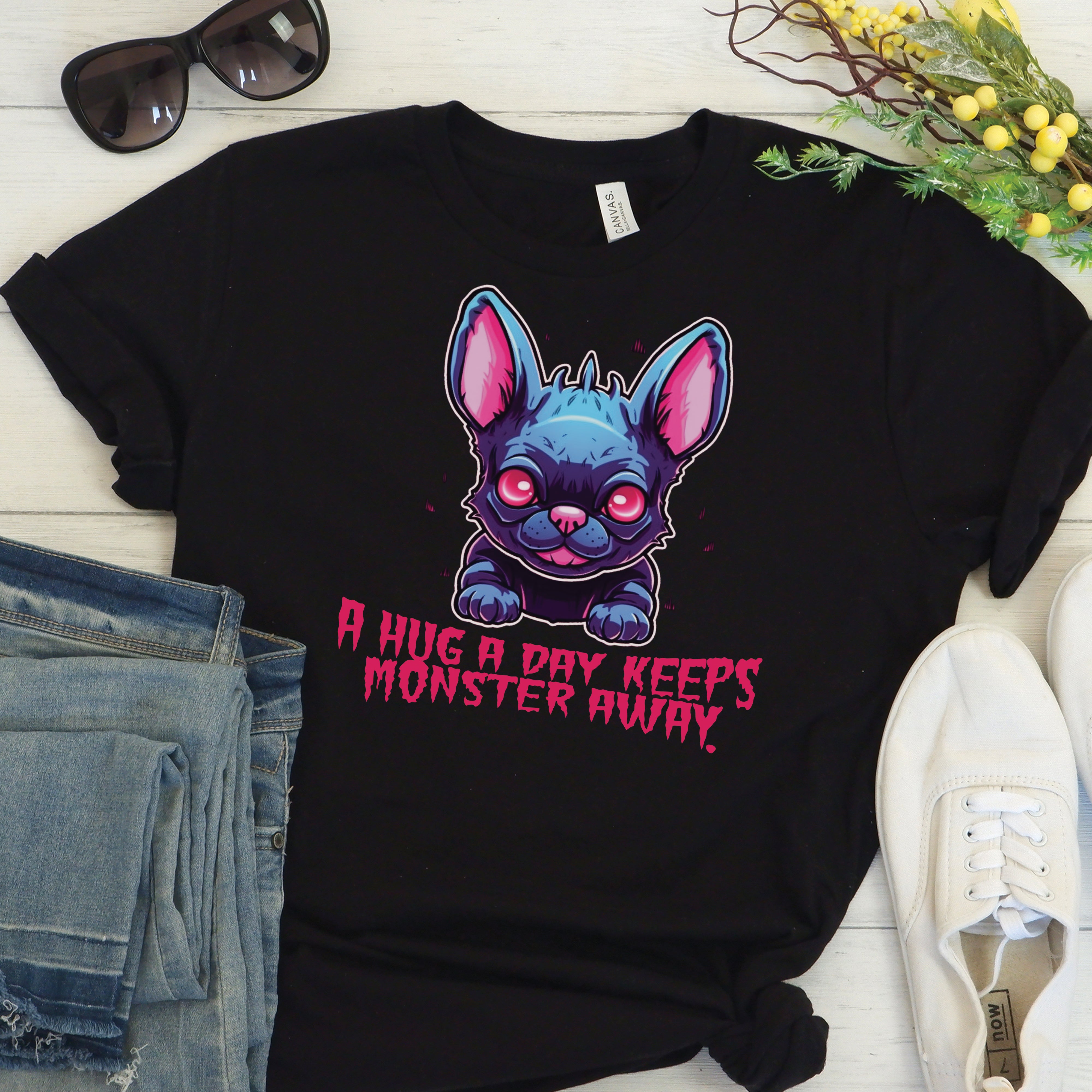 Combined - Comfy Unisex T-shirt Frenchie Themed Wear | Comfy Fit