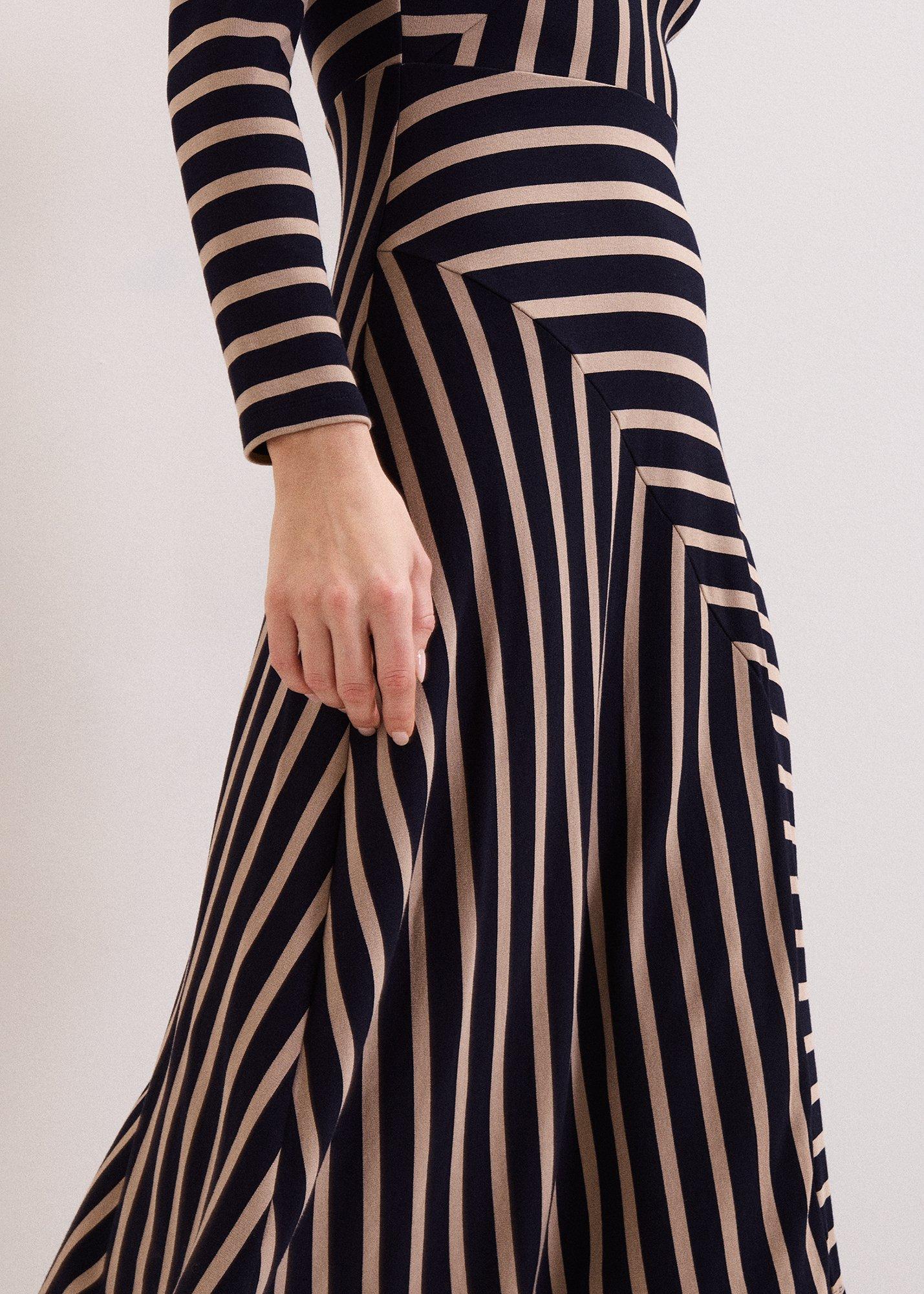 Petite Mia Stripe Midi Dress