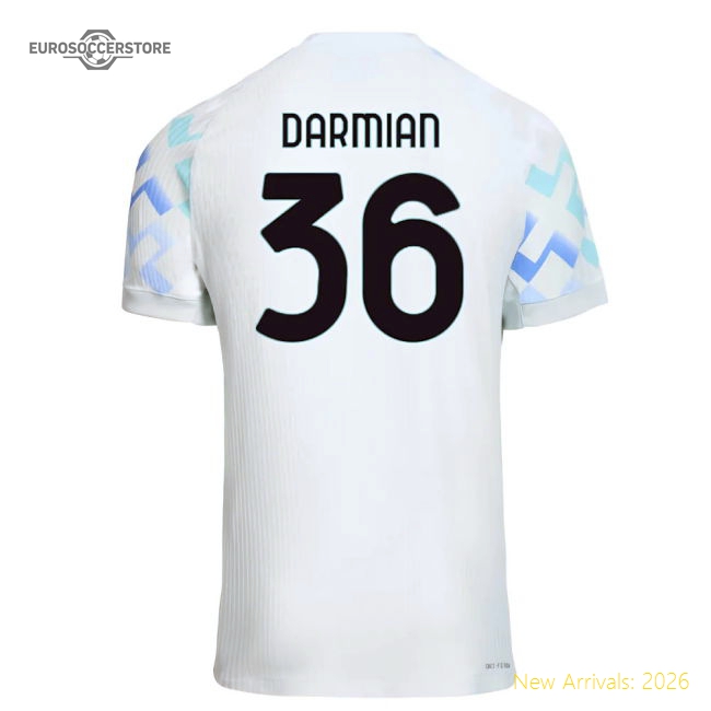 Luxury 2025-2026 Inter Milan Authentic Away Shirt (darmian 36)