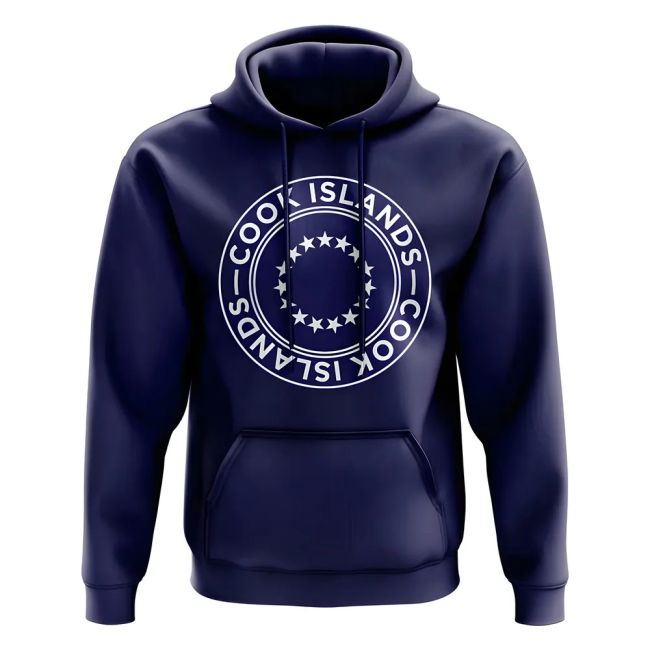 Player Cook Islands Football Badge Hoodie (Navy) Professional
