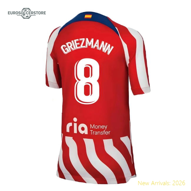 Atletico Madrid 2024-25 Home Fan Version For Kids (Kids) Game Day Jersey
