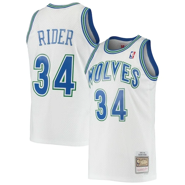 Isaiah Rider MIN Swingman Jersey - high-quality fashionable - White