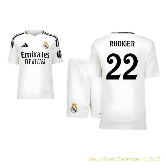 2024-2025 Real Madrid RM Elite Home Youth Kit (Rudiger 22) -