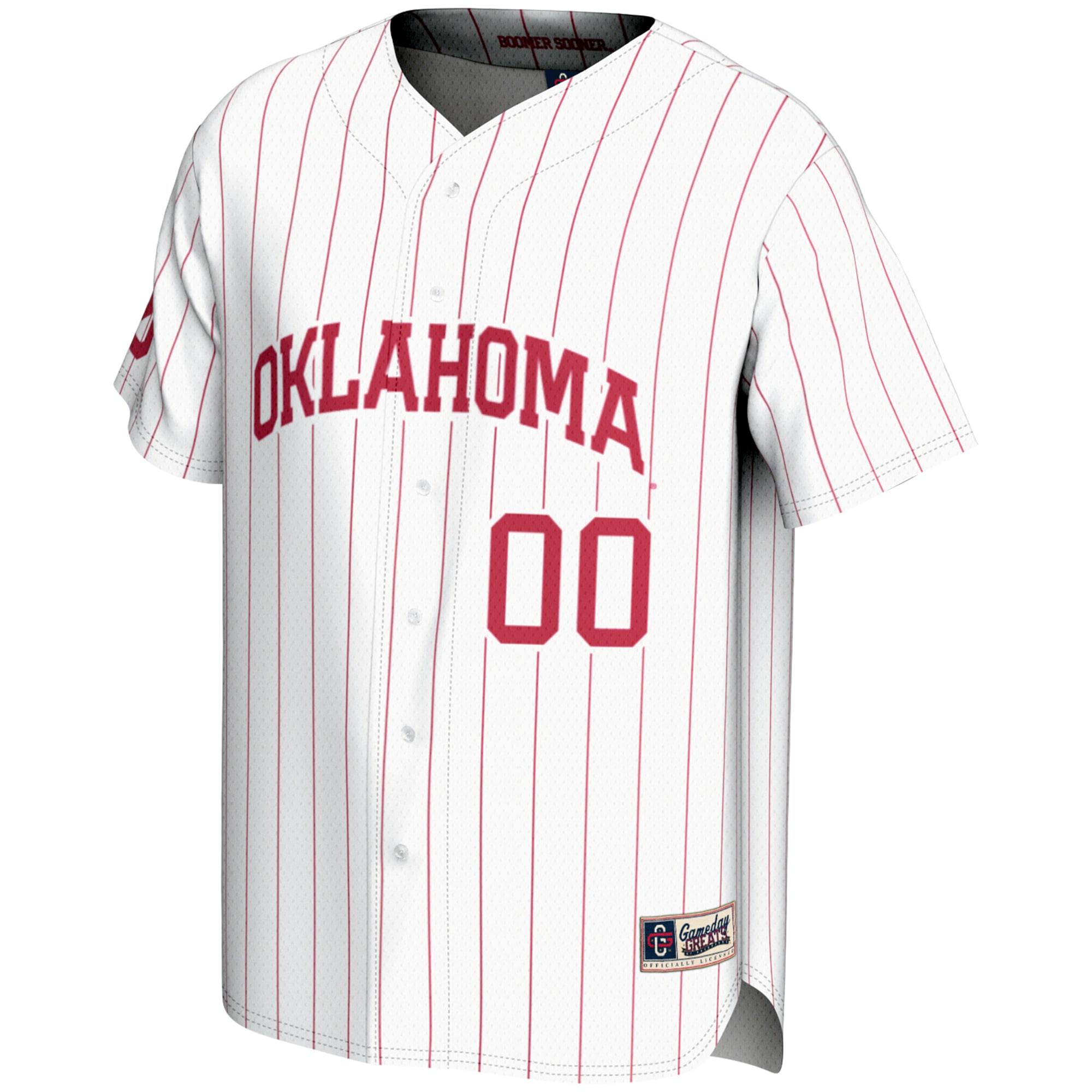 [DDG] Oklahoma Sooners GameDay Greats NIL Pick-A-Player Lightweight Baseball Jersey - White