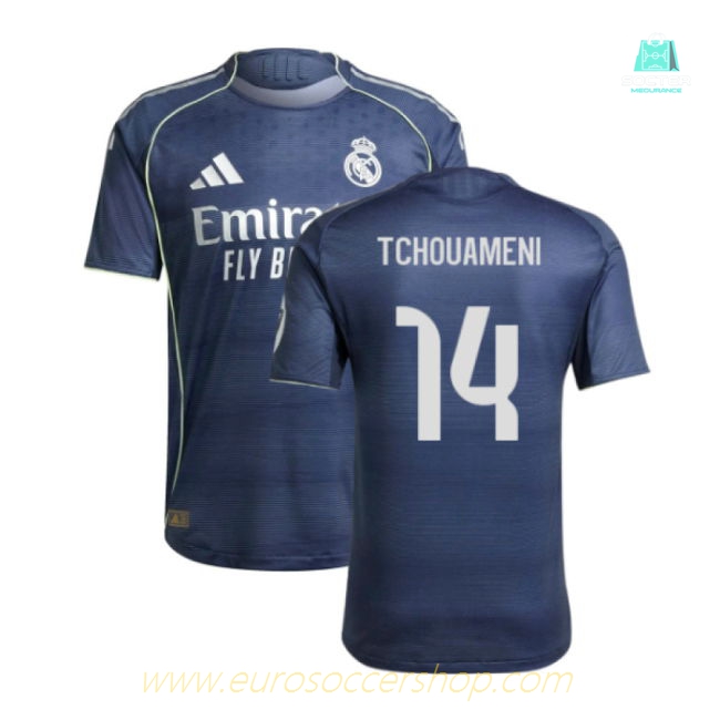 2025-2026 Real Madrid Authentic Away Shirt (Tchouameni 14)