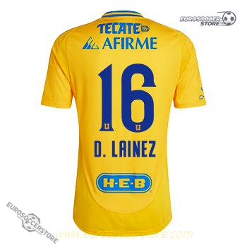 Tigres UANL 24-25 Season Home Jersey D. LAINEZ #16