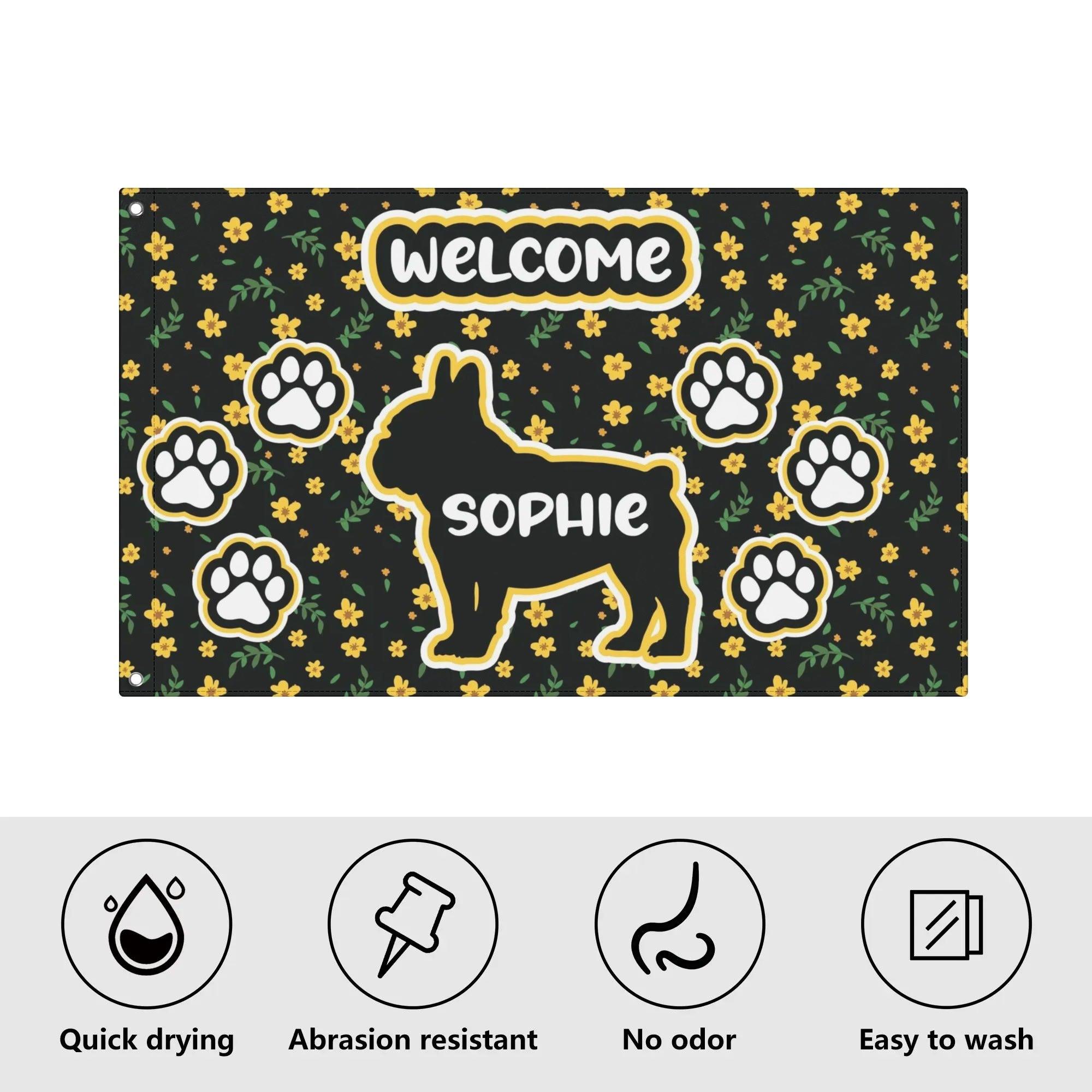 French Bulldog Personalized French Bulldog Garden Flag With Frenchie