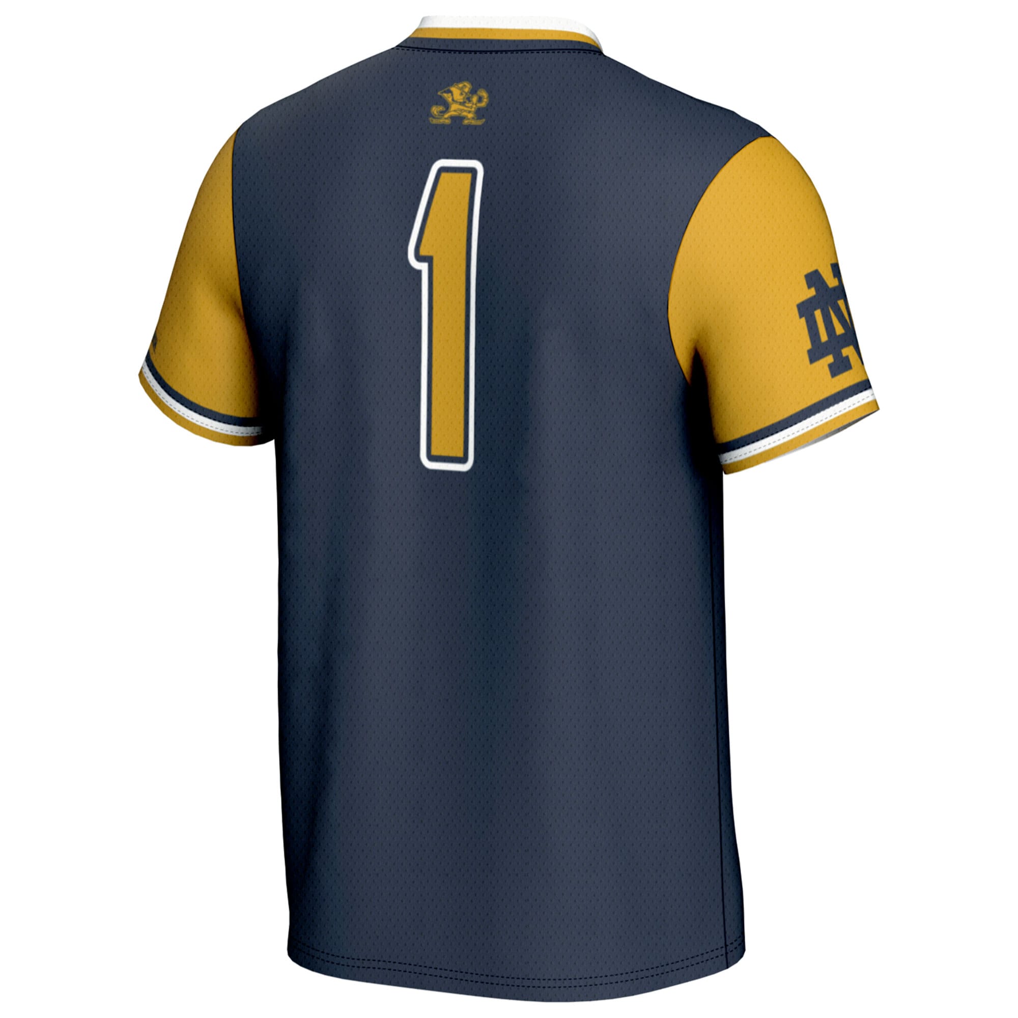 [NJP] Notre Dame Fighting Irish GameDay Greats Youth Softball Lightweight Fashion Jersey - Navy/Gold