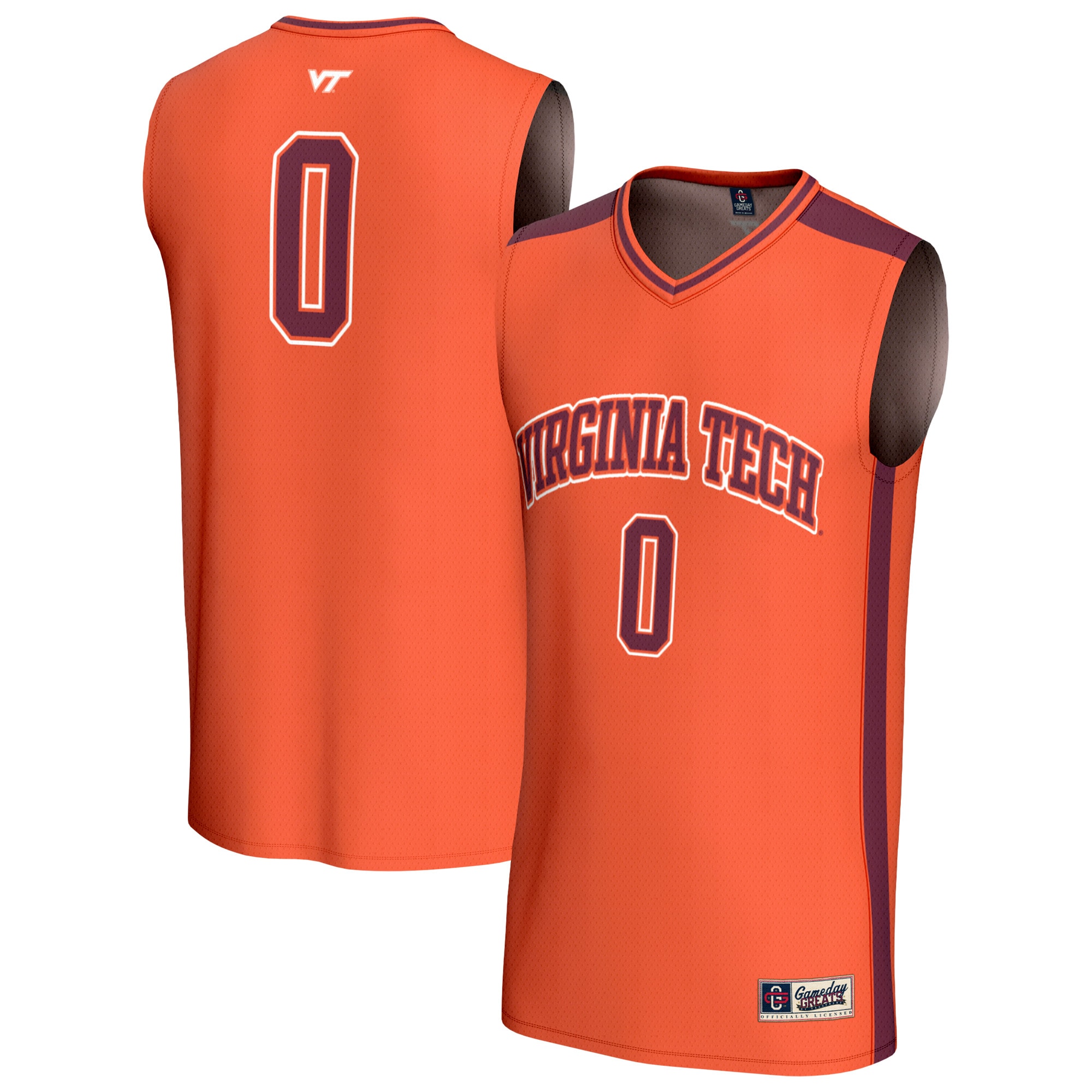 [NJP] Virginia Tech Hokies GameDay Greats Youth Collegiate Basketball Fashion Jersey - Orange