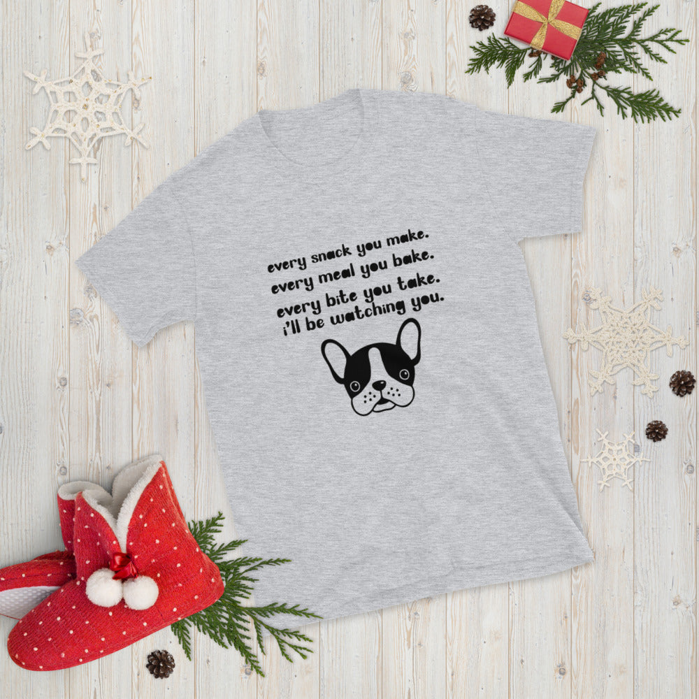 French Bulldog Watching You Unisex T Shirt Practical Pet Supply