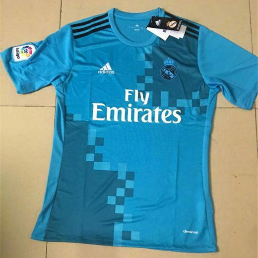 Durable Real Madrid Away 201718 Blue Soccer Jersey Shirt