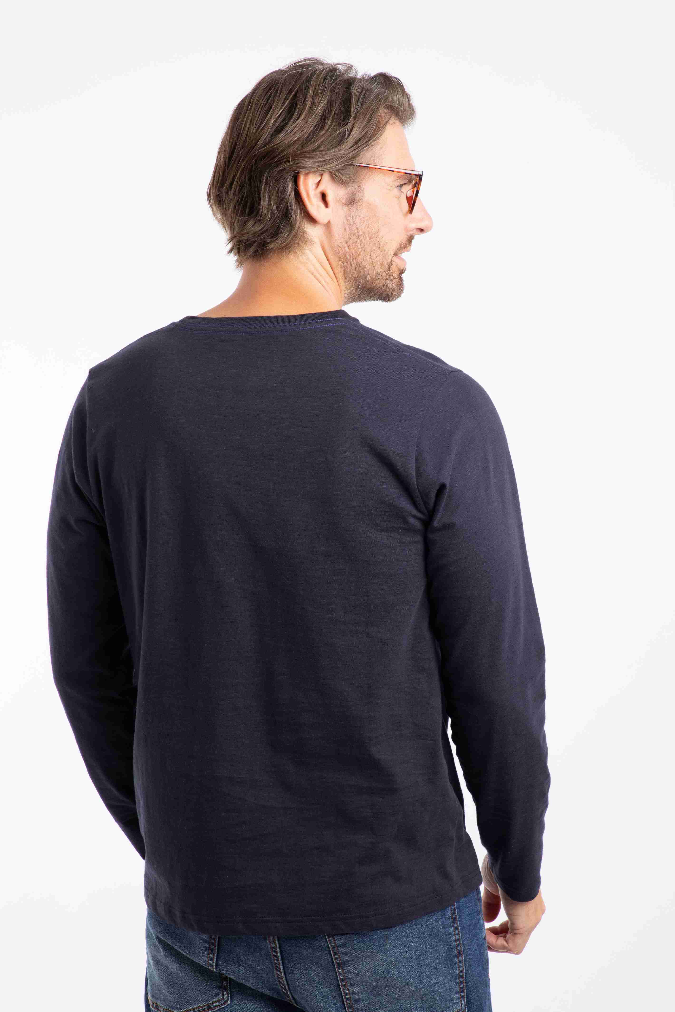 Fins Branded Long Sleeve T-Shirt Midnight