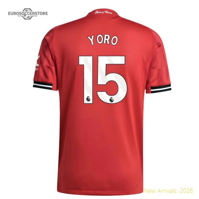 2025-2026 Man Utd Authentic Home Shirt (yoro 15) - Official Edition