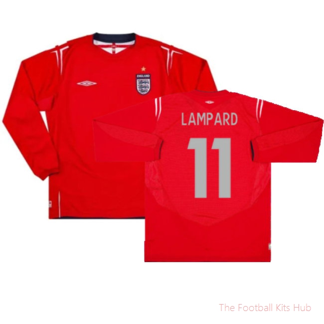 England 2004-06 Away L/S Shirt (XXL) (Excellent) (Lampard 11)