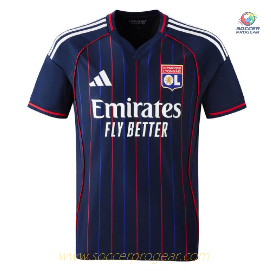 OL French Ligue 1 Away Children's Edition Soccer Uniform Team Shirt 2025-2026 Season
