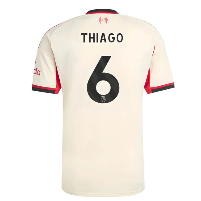 2025-20 Liverpool Away Jersey Thiago #6 Edition L S